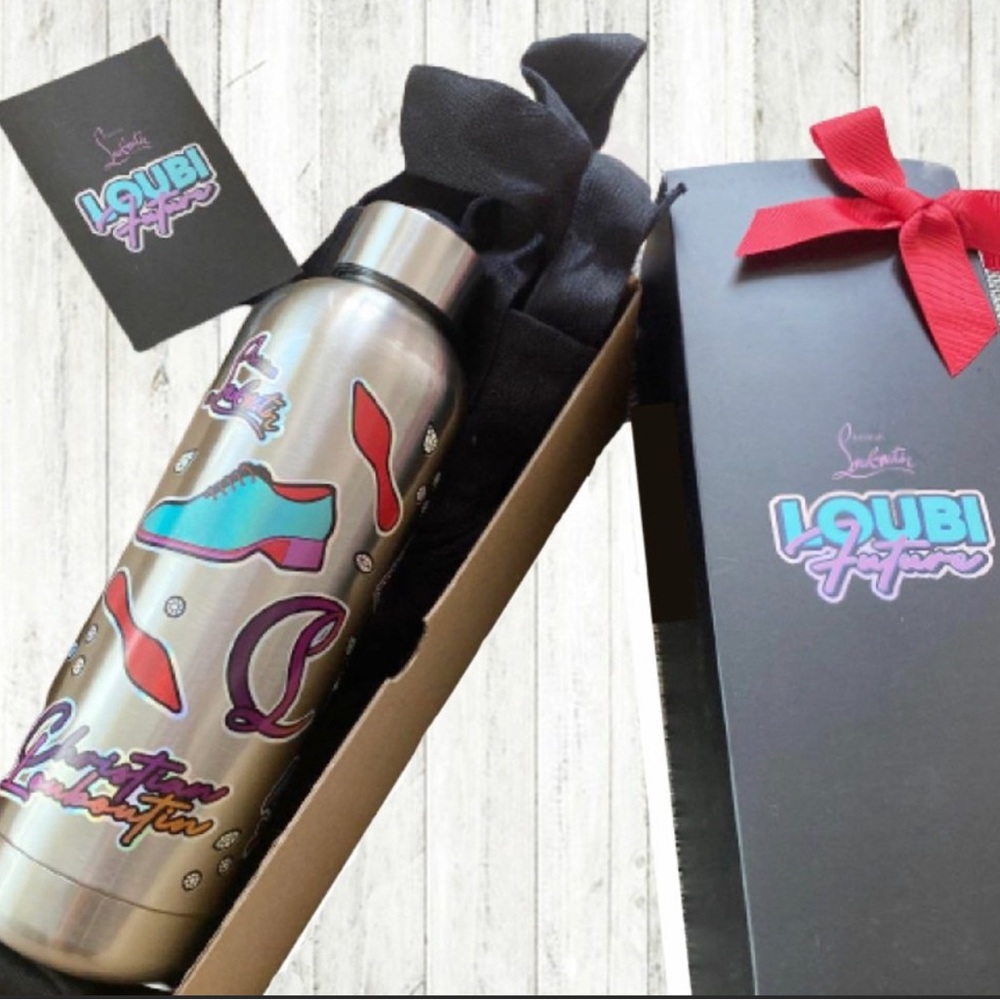 LAST ONE Rare Christian Louboutin Stainless Steel “LOUBI FUTURE” water bottle